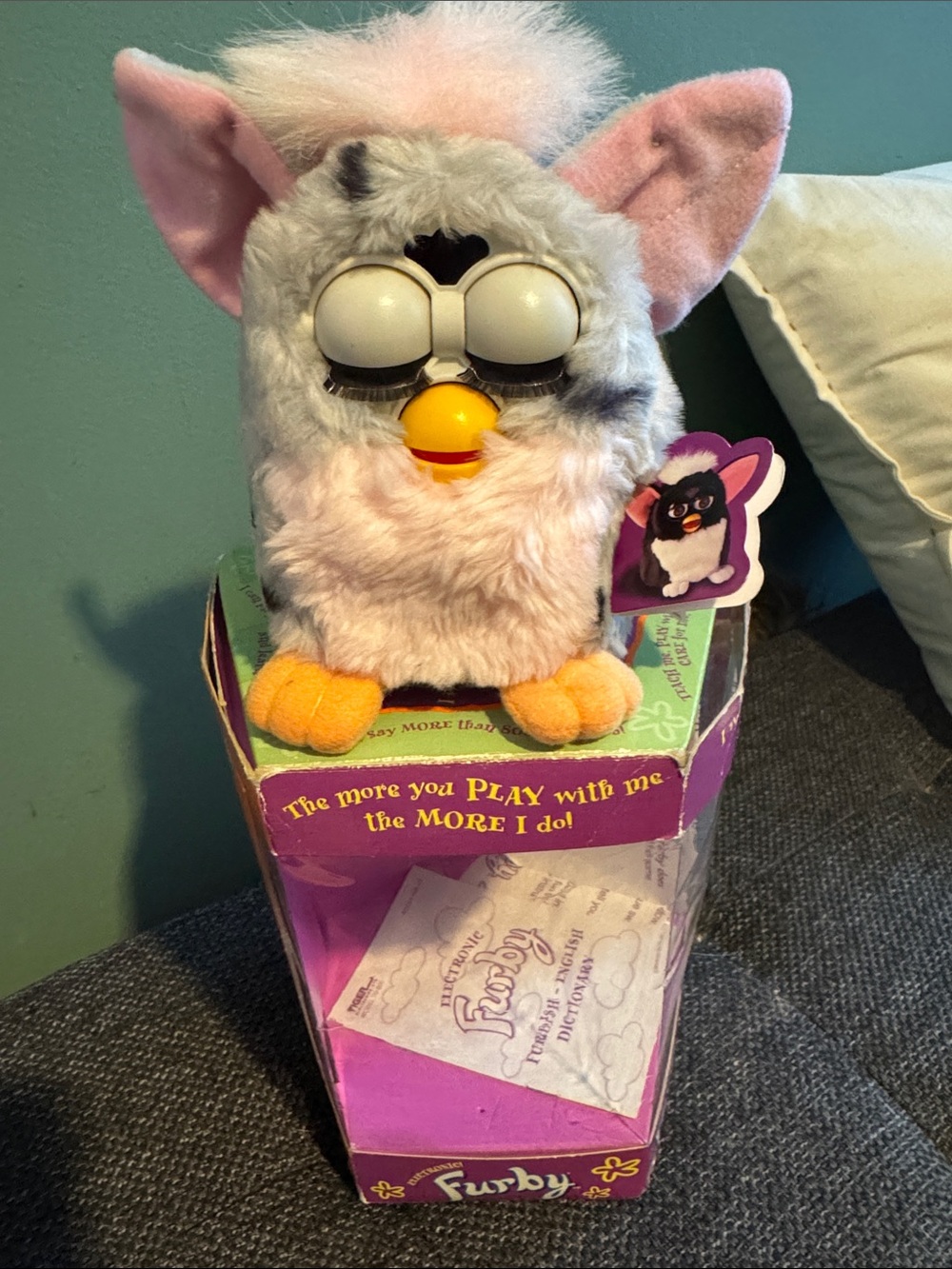 Hasbro Furby Plush in Pink, Gray, Yellow